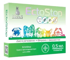 Краплі ЕктоСтоп ModeS протипаразитарні для котів 4-8 кг, 1 мл