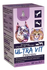 Modes Ultra Vit Protein Витамины ModeS Ультра Вит Протеин для кошек и собак с протеином 140 таблеток по 0.5 г